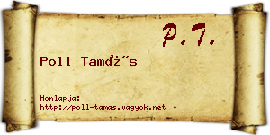 Poll Tamás névjegykártya